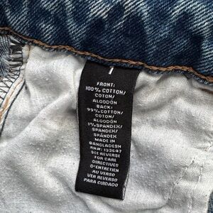 Blue Cotton Women's Cropped Jeans ( Size 1)